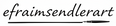 efraimsendlerart logo with thin lines and pen